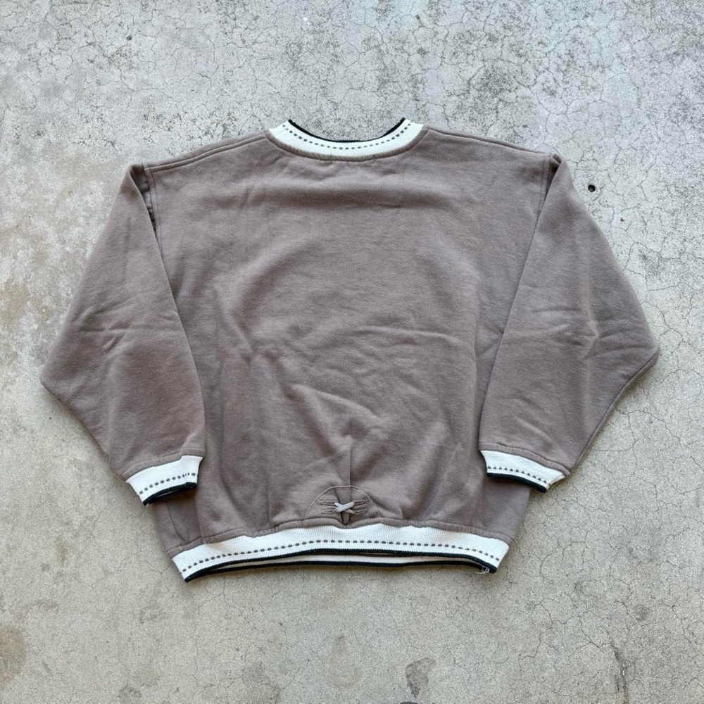 triangl swimwear Taupe Crewneck Sweatshirt with Blue Ski Graphic - Picture 6 of 7